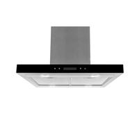 SIA ISL60SS 60cm Island Cooker Hood, Stainless Steel Slimline Design, LED Lighting, Touch Sensor Control, Digital Display, 2 Years Parts & Labour Guarantee
