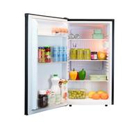Sia Lfs01Bl/e 90L Freestanding Under Counter Larder Fridge, Black, Reversible Door, Adjustable Legs