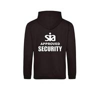 SIA Security Printed Black Hoodie, Security Officer, Security Guard, Doorman, Bouncer, Events, Small