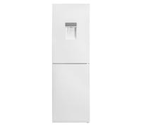 SIA SFF17650W 50/50 Split Freestanding 252L Combi Fridge Freezer with Water Dispenser, Includes 3 Glass Fridge Shelves & 4 Freezer Compartments, White, 54.5 x 55 x 176 cm