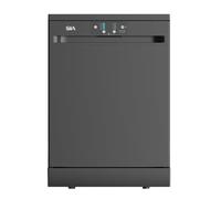 SIA SFSD604BL Freestanding Dishwasher, Full-Size 60cm Width, 14 Place Settings, Delay Start, 4 Programs, 29 Minute Quick Wash, Black