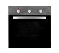 SIA Single Electric Fan Oven In Stainless Steel With Timer - FSO59SS in Silver SIA Silver