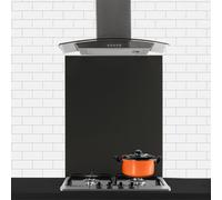 SIA SP60BL Toughened Glass Splashback for Kitchen, Cookers, Hobs, 60cm x 75cm, Heat Resistant, Black