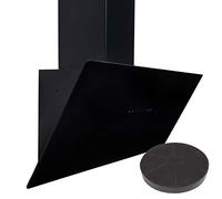 SIA TAG90BL 90cm Black Angled Touch Control Cooker Hood Extractor Fan & Filter