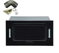 SIA UCG52BL 52cm Black Glass Built In Cupboard Cooker Hood Extractor +3m Ducting