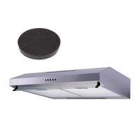 SIA VSR60SS 60cm Stainless Steel Visor Cooker Hood Extractor Fan & Carbon Filter