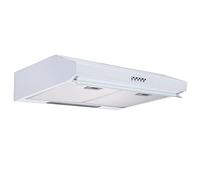 SIA VSR60WH 60cm Visor Cooker Hood, Kitchen Extractor Fan, Under Cabinet Wall Mounted, Top Vented, White