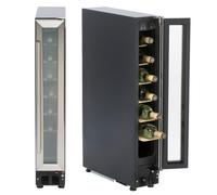 Sia Wc15Ss 150mm / 15Cm Stainless Steel Under Counter Led 7 Bottle Wine Fridge Drinks Cooler