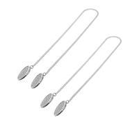 SiaBiced 2 Clips for Holding Towels And Bibs, Neck Straps, Napkin Clips with Chains for Drawing, Picnics, Classroom Gatherings, Silver