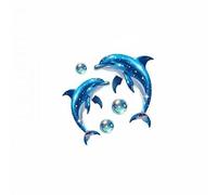 SiaBiced 2 Pieces Luminous Wall Sticker Dolphin Wall Decal Bubble Mural Glow in The Dark Sticker Waterproof PVC Decor Suitable for Kids Bedrooms Bath, Multi, 3 Pcs