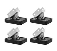 SiaBiced 4-Piece Set of Ladder Ramps, Flexible, Soft, Non-Slip, for Stabilizing Ladder Legs