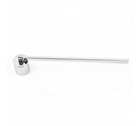 SiaBiced Candle Wick Extinguishing Bell Tool Stainless Steel Rust Resistant Rotating Head Reaches Deep Jars for Reduced Black Smoke Suitable for Living Room, Silver