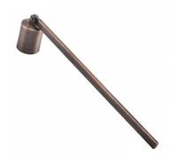 SiaBiced Candle Wick Extinguishing Bell Tool Stainless Steel Rust Resistant Rotating Head Reaches Deep Jars for Reduced Black Smoke Suitable for Living Room, Red Bronze