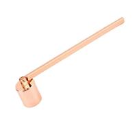 SiaBiced Candle Wick Extinguishing Bell Tool Stainless Steel Rust Resistant Rotating Head Reaches Deep Jars for Reduced Black Smoke Suitable for Living Room, Rose Gold