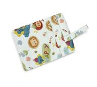 SiaBiced Canvas Pencil Case, Double Layer, Little Deer Animal Pattern
