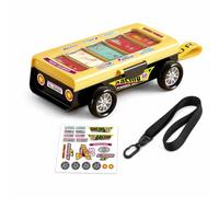 SiaBiced Car Design Stationery Case, Double Layer | Construction, Small Stationery Organizer, Creative , For Daycare Providers