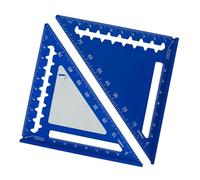 SiaBiced Carpentry Triangle Ruler Aluminum Alloy Square Gauge Measuring Ruler Right Triangle Layout Tool with and Miter Guide Functions for, Blue