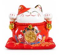 SiaBiced Ceramic, Red | Front Mechanism, Savings Bank, Reception Desk Decor, For Savings Bank Users