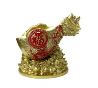 SiaBiced Chinese Wine Bottle Holder Rack Photo Display Home Accent Resin Figurine Handbag Design, Gold