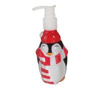 SiaBiced Christmas Hand Soap Dispenser, Refillable, Modern, Dishwasher Safe, Empty Bottle for Kitchen Sink, Mouthwash And Shampoo, Multi, Penguin