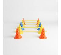 SiaBiced Dog Agility Equipment Training Set with Agility Hurdles, Jump Circles & Training Cones for Outdoor Pet Training, Small Hurdles 30cm high (5 sets)