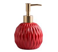 SiaBiced Elegant Ceramic Soap Dispenser for Luxury Bathrooms, Red