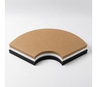 SiaBiced Fan-Shaped Drawing Paper for Kids, & White Paper, Craft Supplies for Sketching & Creative Projects, Kraft Paper, Small, 50 Sheets