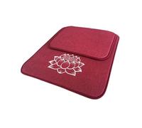 SiaBiced Floor Cushion, Tatami Cushion, Seat, Meditation Cushion, Handmade, Linen Cushion for Mindfulness Training, Reading Room, Living Room, Red, 80x80cm