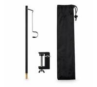 SiaBiced Foldable Metal Camping Lantern Stand, Three-section double hook | Folding Design, Travel Light Stand, Beach Excursions, For Park Visitors