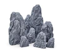 SiaBiced Lightweight Foam Fake Rock, Realistic Faux, for 70-100cm High Landscape Rocks, Gray River Rocks, 80 cm