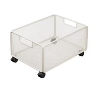 SiaBiced Mesh Rolling File Cart, Simple And Portable under Desk Hanging File Organizer for School And Work, Multi, 25x38x23cm