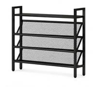 SiaBiced Metal Shoe Rack, Slanted Adjustable Feet, size to 2