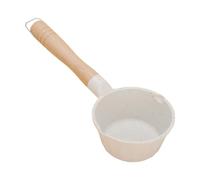 SiaBiced Milk Pan Sauce Pan Melting Pot Dia. 11cm Lightweight Butter Warmer Non Stick for Gas Stovetop Home Kitchen Outdoor Camping, White