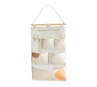 SiaBiced Over The Door Storage Bags, Waterproof, Multifunctional, Hanging on Or Off The Door, 5 Pockets Khaki