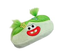 SiaBiced Pencil Holder with Plush Design, Makeup Storage Bag, Large Capacity Organizer for Children, Green