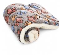 SiaBiced Pet Bed Mat, Reversible Flannel, Coffee, 89x68cm | Soft Warm Insulation, Winter Pet Blanket, Crate Interior Lining, For Medium Pets