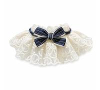 SiaBiced Pet Lace with Bowknot, Ruffle Cat and for Everyday Wear, Denim Blue, Blue, XS-Extra Small