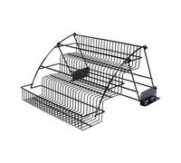 SiaBiced Pull Down Spice Rack Seasoning Bottle Organizer for Desktop Cupboard Pantry