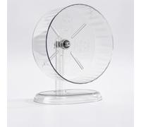 SiaBiced Silent Hamster Wheel, Clear Acrylic Double Axle Running Wheel for Hamster Exercise