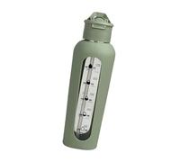 SiaBiced Sleek Glass Water Bottle for Active Individuals on The Go, Green
