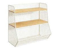 SiaBiced Storage Shelf, Desk Shelf, Bookshelf, Desktop Organizer, Spice Rack Made of Sustainable Materials for Clear Storage in The Office, White M