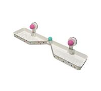 SiaBiced Suction Cup Shower Shelf Modern Storage Organizer Detachable Wall Mounted Basket Waterproof Shampoo Rack Features Drain Holes Made of Pp Suitable for, pink