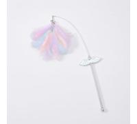 SiaBiced Toy with Feather & Tinsel, for Kitten Toys, No Dyes, Dreamy Feather Teaser Wand