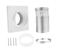 SiaBiced -Vent Connection Set, Screw Cap, Duct Connection Set, Vent Wall Plate for Wall, Pair Vent, with Hose