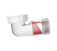 SiaBiced Visible Drain with Backflow Preventer, Drain Pipe Connector, Sink Drain Overflow Fitting Made of PP for Kitchen, Van, Bar, White