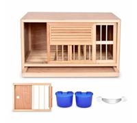 SiaBiced Wooden Pigeon Cage, Pigeon Nest Box, Pairing Cage for Breeding & Training, Half Louver Window/Sliding Door, 80cm x 40cm x 45cm