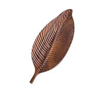 SiaBiced Wooden Serving Tray Leaf Shape Decorative Fruit Bowl for Kitchen Party Cafe