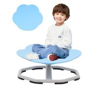 Siairo 360° Sensory Spinning Chair for Autism Kids 3-8 - 49.3MM Thickened Steel, 60kg Load Non-Slip Vestibular Training Chair（BLUE)