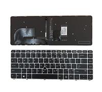 Siakoocty Laptop Replacement US Layout with Pointing with Backlight Keyboard for HP EliteBook 840 G3/745 G3/840 G4/745 G4 836308-001 821177-001 819877-001