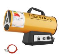 SIAL 171,000 Btu/hr Gas Fan Heater Portable Heater Gas Heat Cannon Hot Air Blower Workshops Heater Mechanical Switch Piezo Ignition, Yellow, 50KW